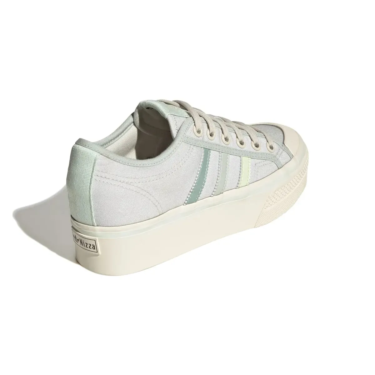 ADIDAS NIZZA PLATFORM WMN`S White/Lime Textile Sneakers