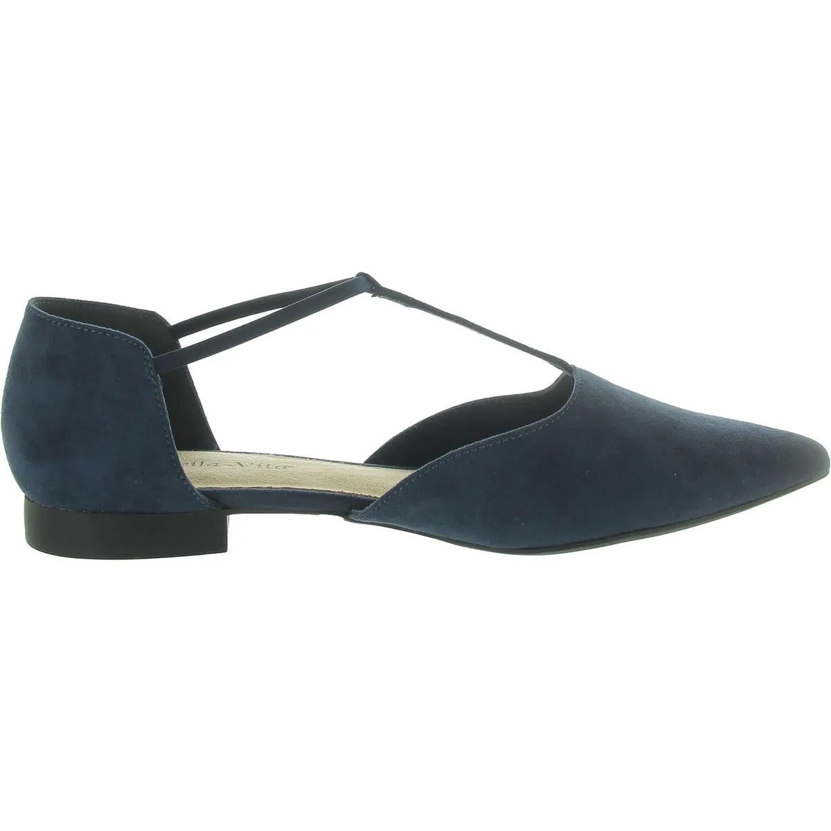 Bella Vita Womens Darby Suede Pointed Toe Ballet Flats