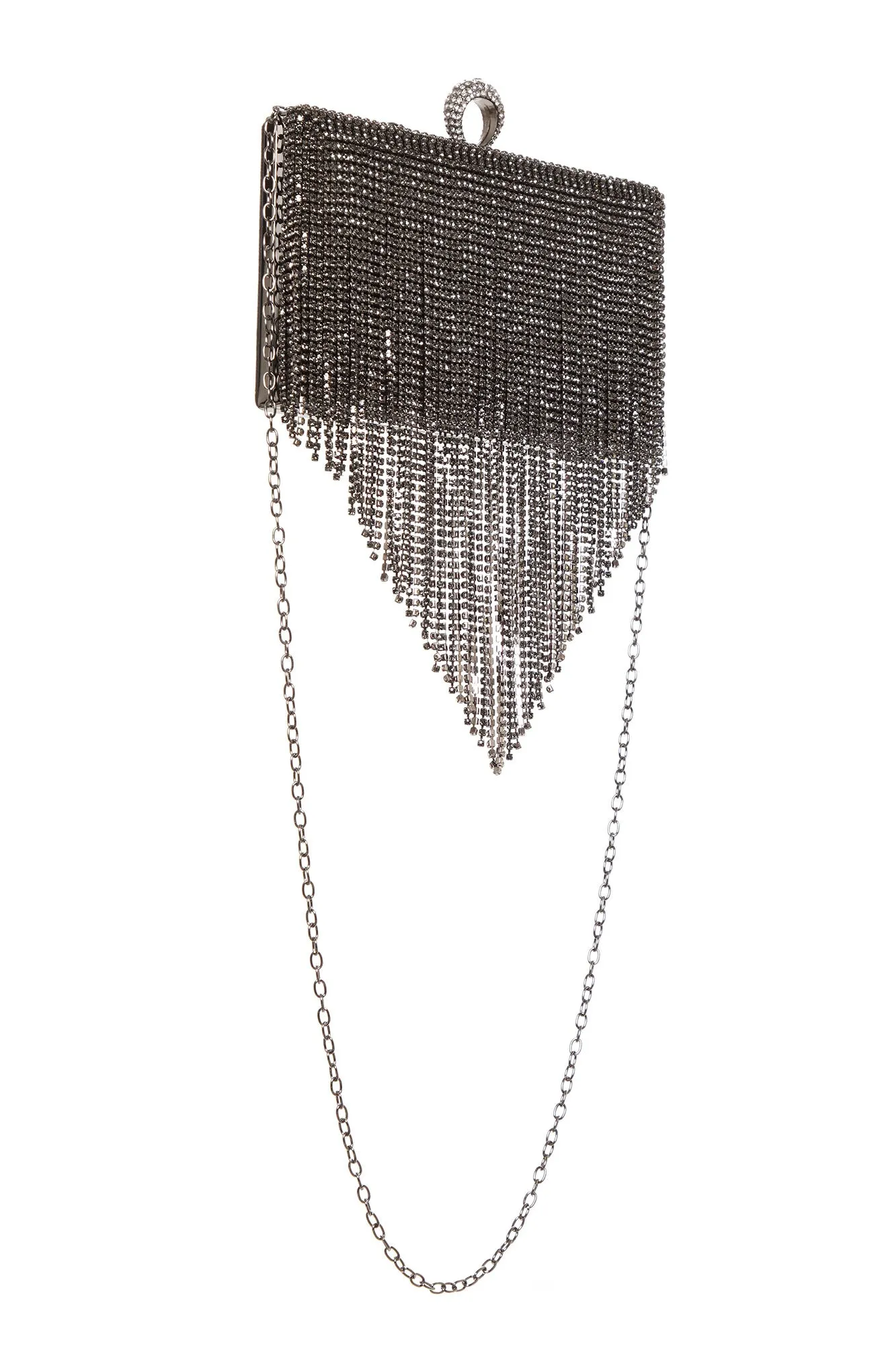 Best Night Out Waterfall Clutch - Black
