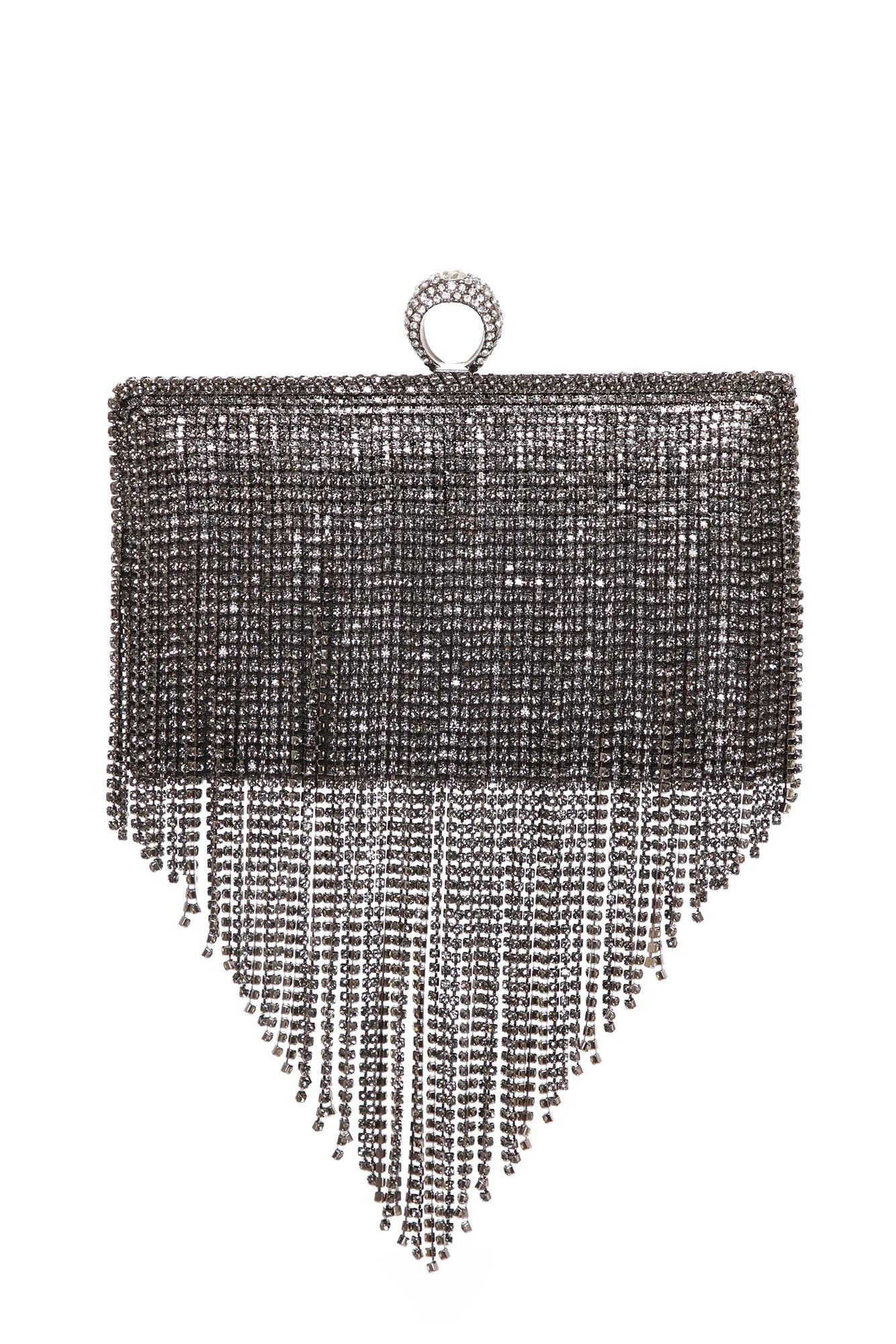 Best Night Out Waterfall Clutch - Black