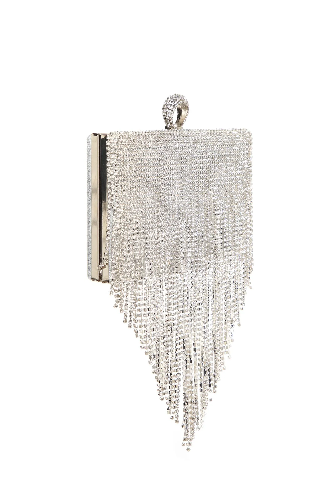 Best Night Out Waterfall Clutch - Silver