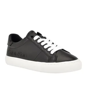 Calvin Klein Women's Camzy Lace-Up Round Toe Casual Sneakers, Black