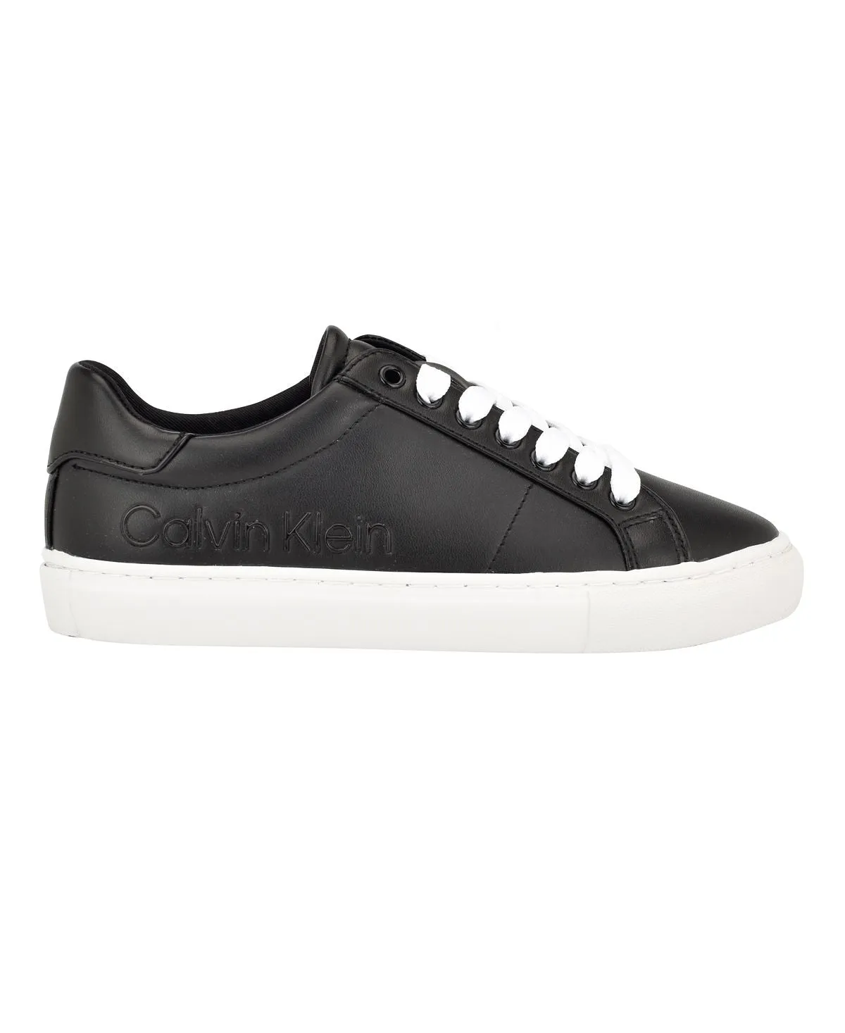 Calvin Klein Women's Camzy Lace-Up Round Toe Casual Sneakers, Black