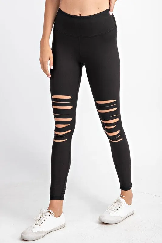 *CUTOUT LEGGINGS BLACK