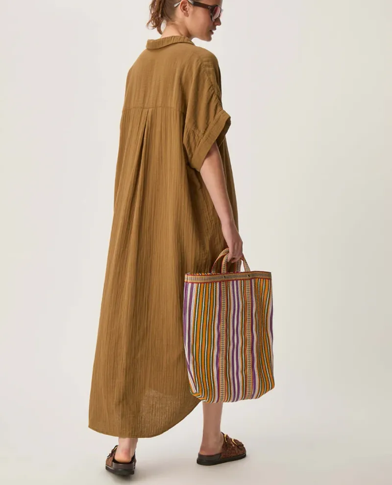 Des Petits Sophane Olive Cotton Dress