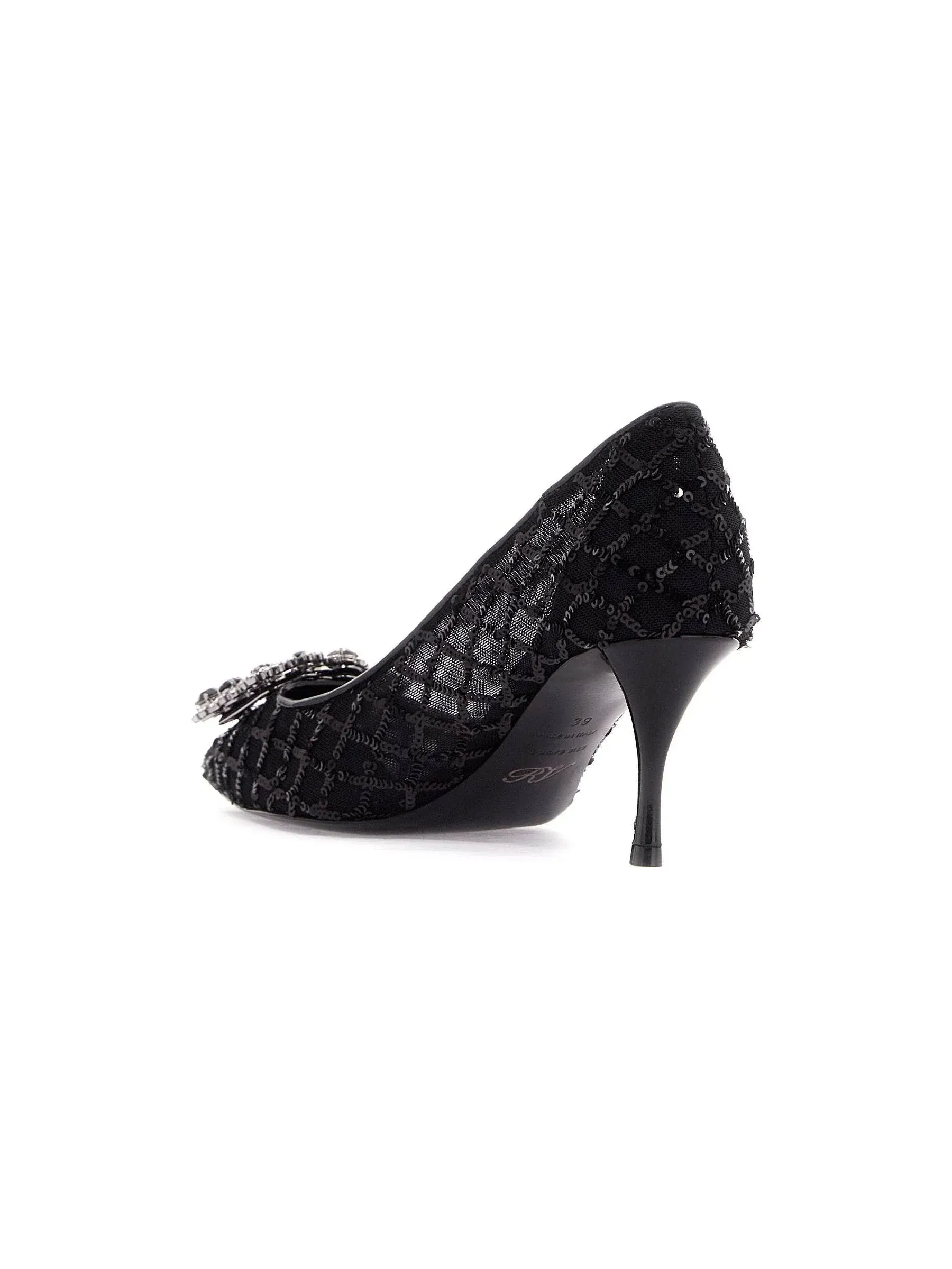 Efflorescence Lace Crystal Slingbacks