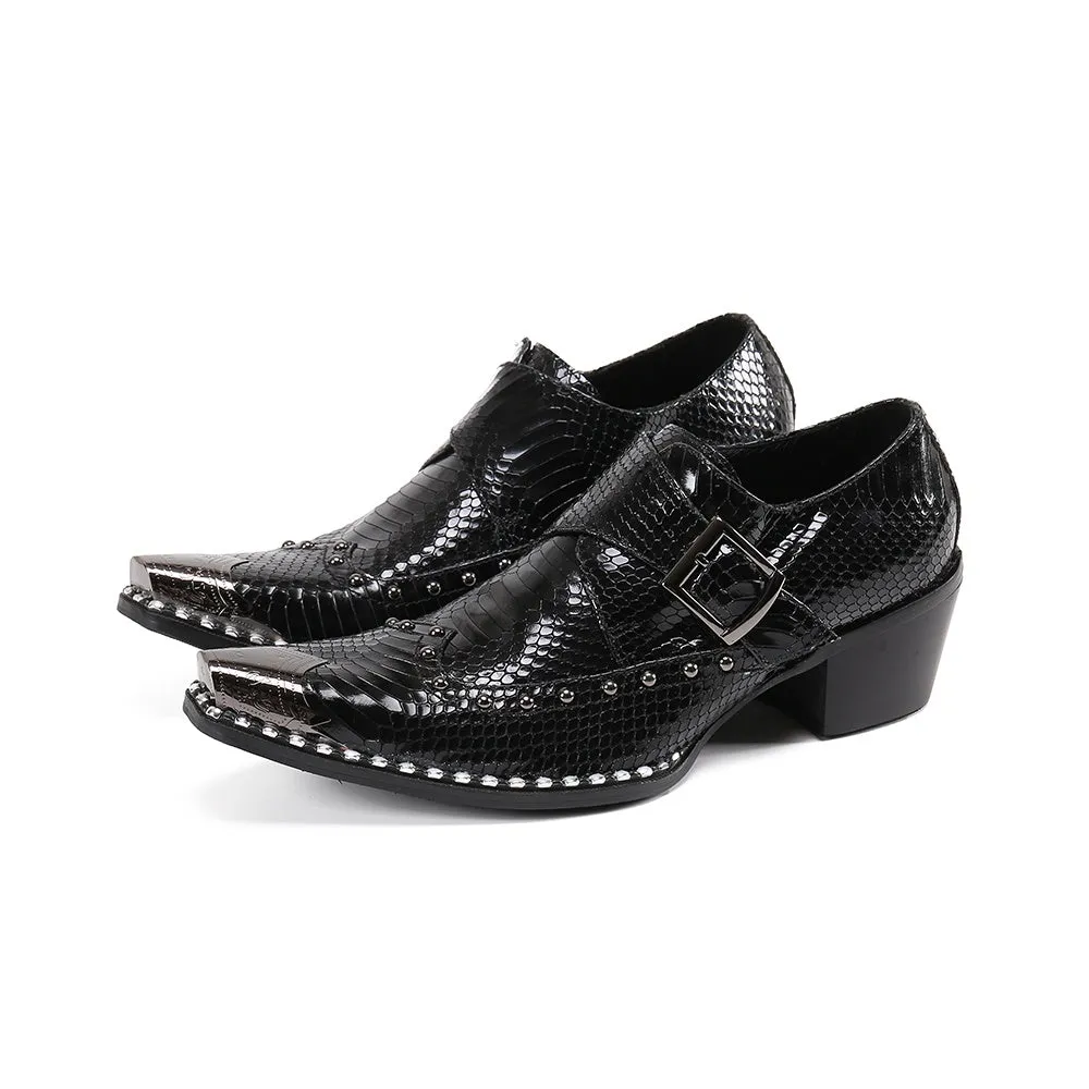 Exquisite Metal Toe Oxfords for Men
