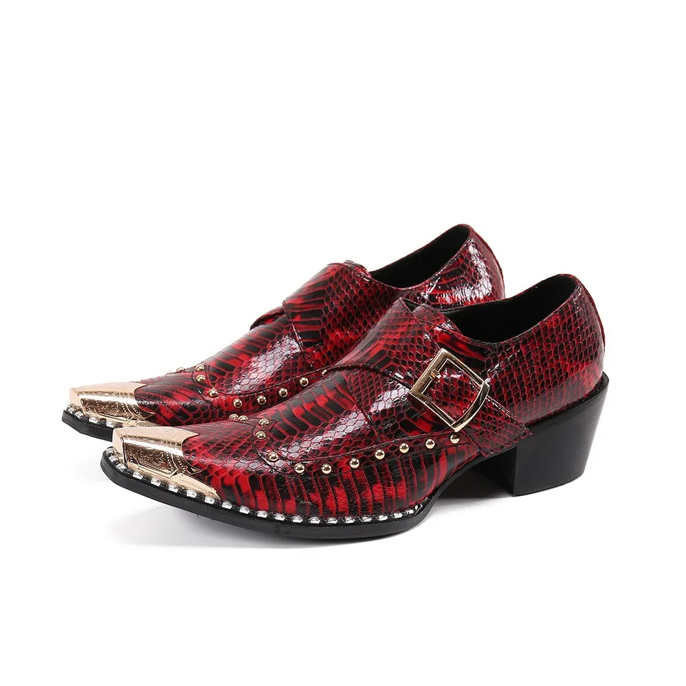 Exquisite Metal Toe Oxfords for Men