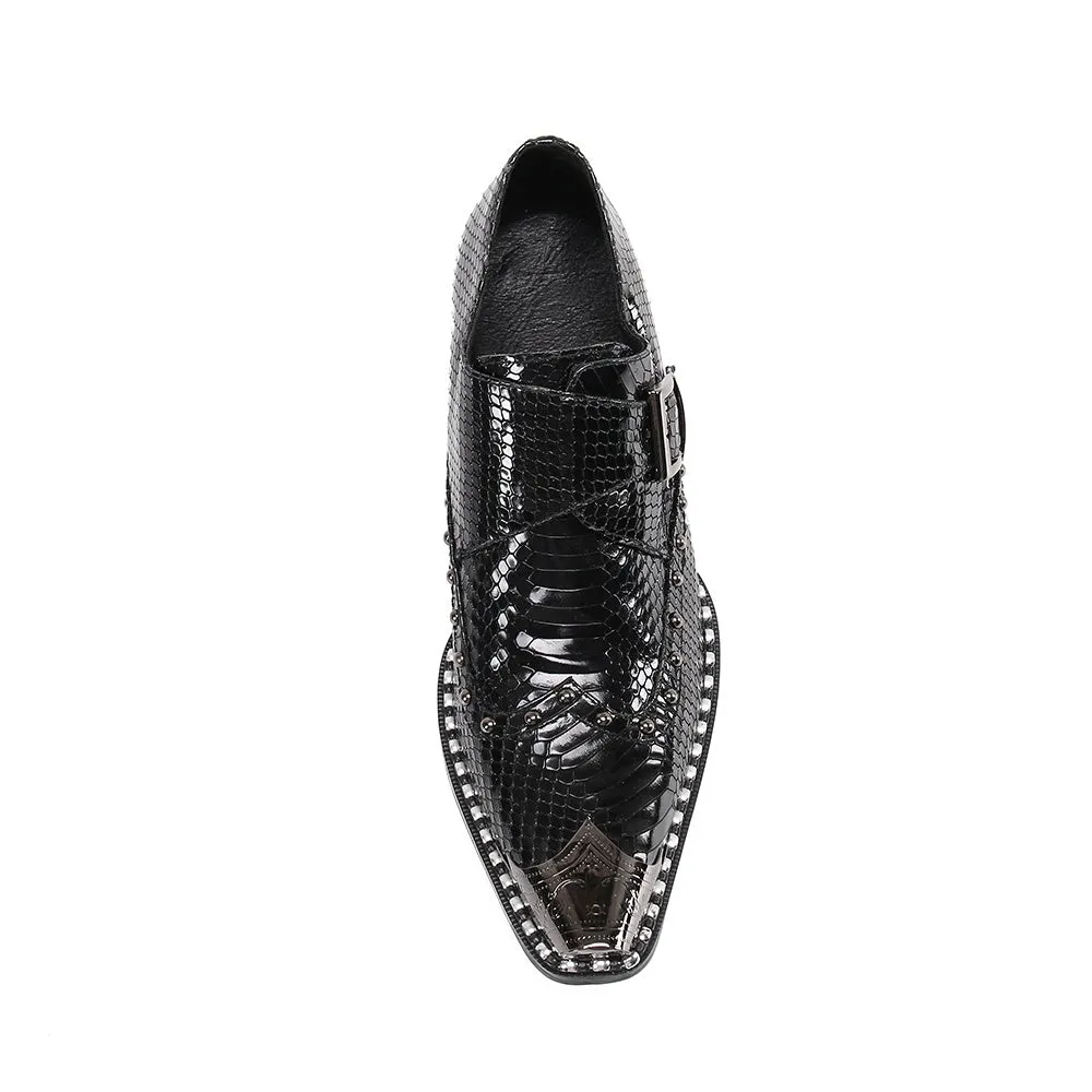 Exquisite Metal Toe Oxfords for Men