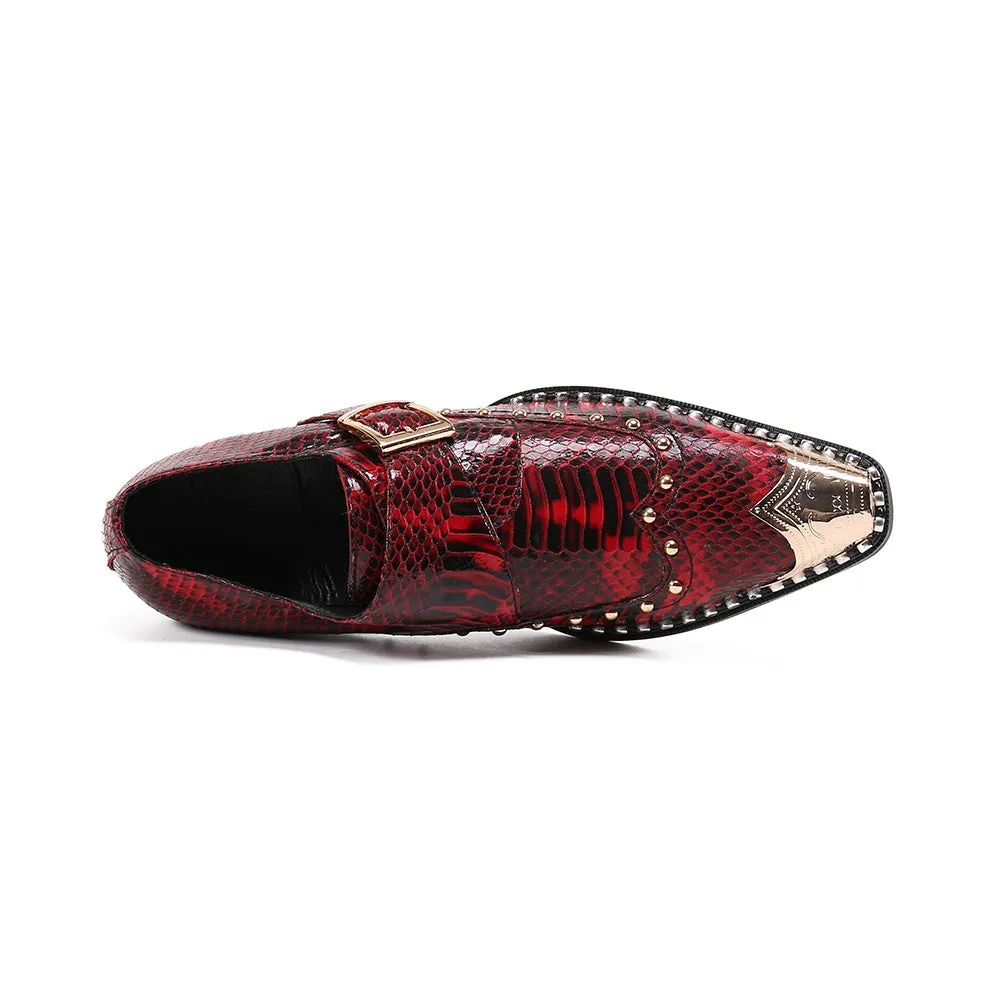 Exquisite Metal Toe Oxfords for Men