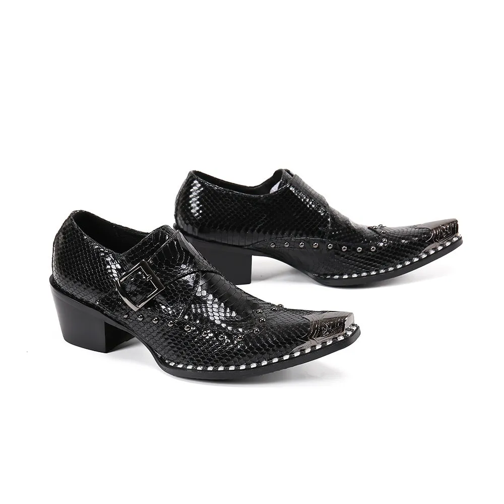 Exquisite Metal Toe Oxfords for Men
