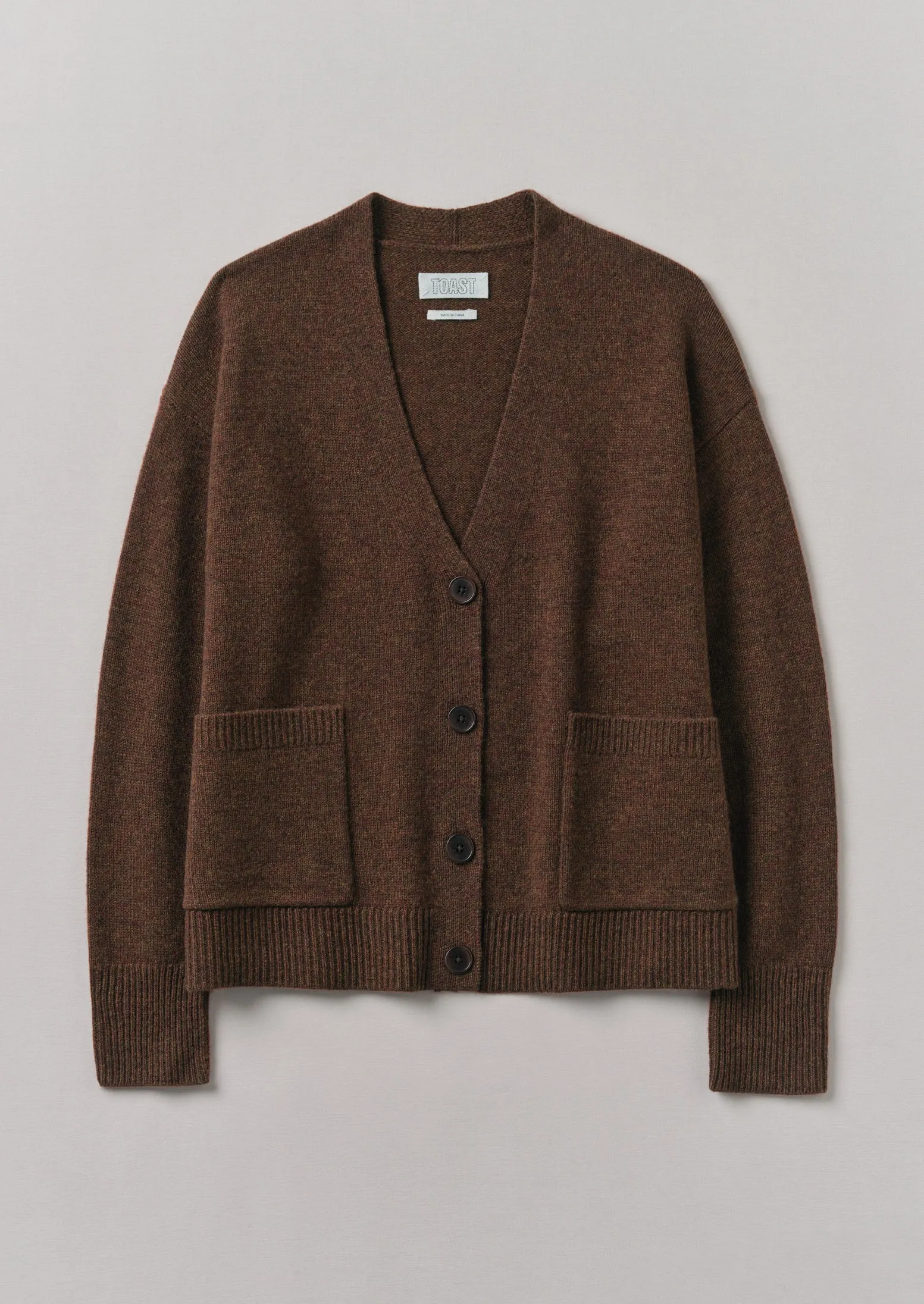 Ffion Wool Cashmere Boxy Cardigan | Pecan