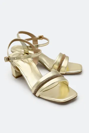 Golden Ladies Formal Heels