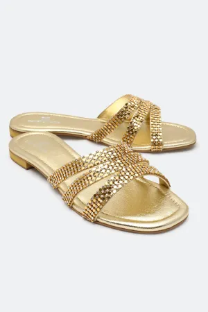Golden Ladies Formal Slippers