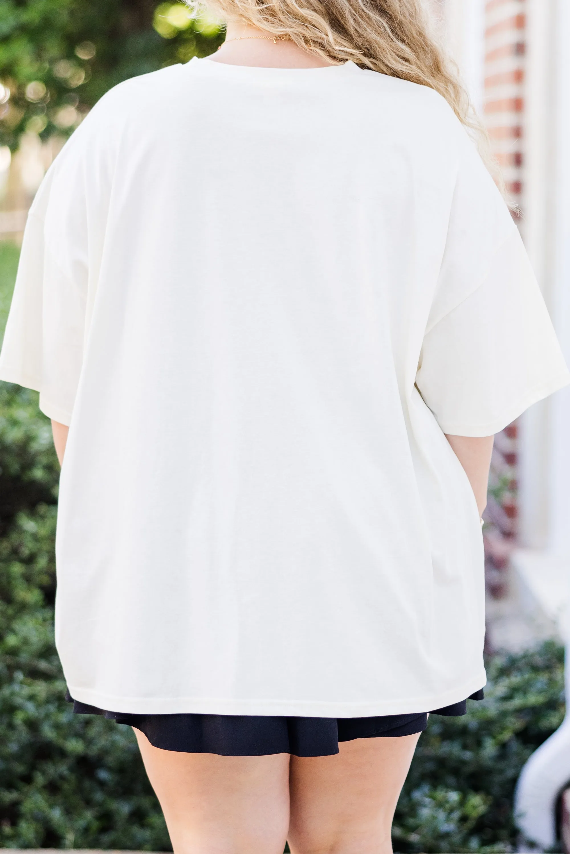 Here For The Tigers Boyfriend Tee, Ivory
