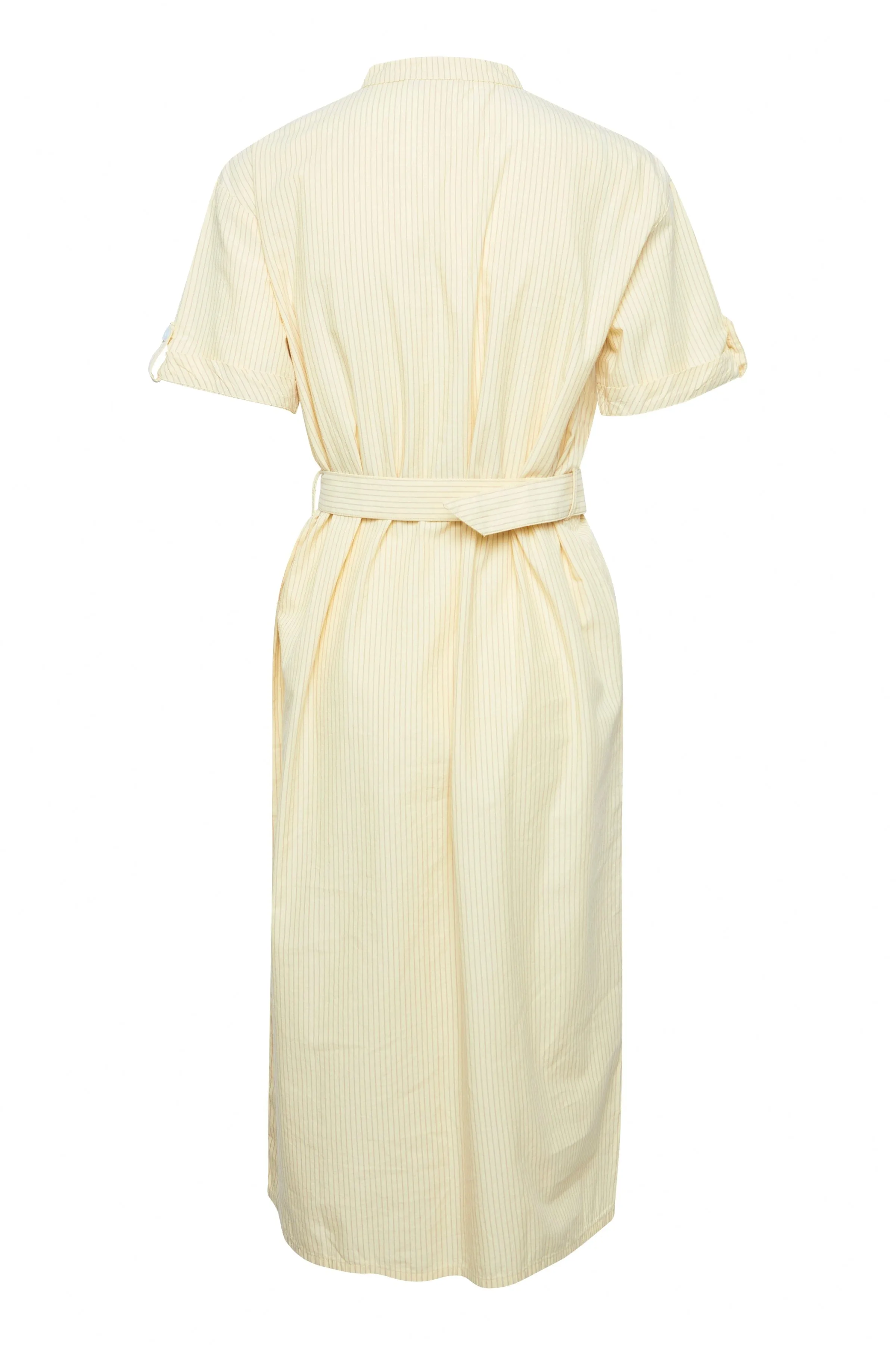 Hinavi Dress in French Vanilla Stripe Yellow