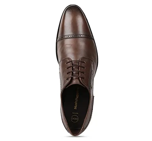 Hush Puppies womens Newyork - Toecap Brown Uniform Dress Shoe - 8 UK (8244783)