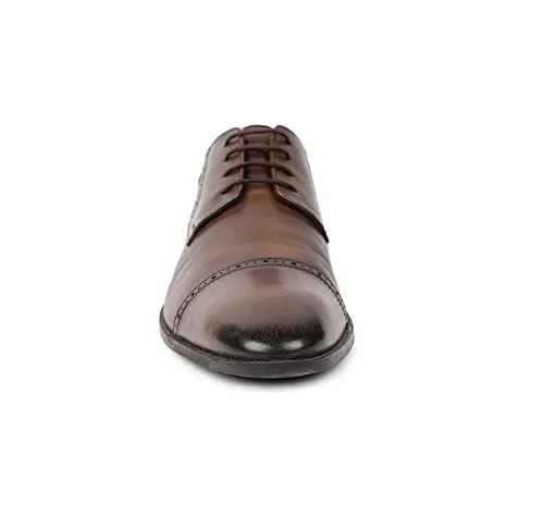 Hush Puppies womens Newyork - Toecap Brown Uniform Dress Shoe - 8 UK (8244783)