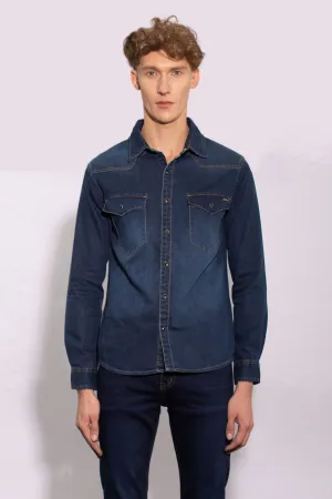 Jack Russel - Men Shirts - Handwerk J-SHT1/DB - Dark Blue