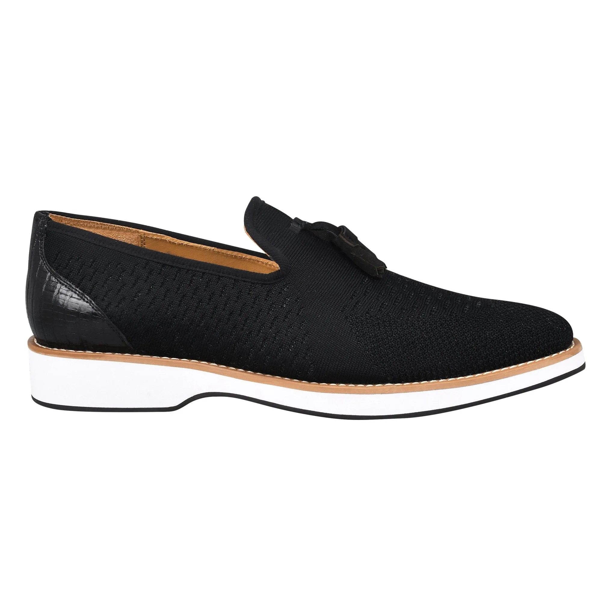 Jean Leather Textile Casual Loafers