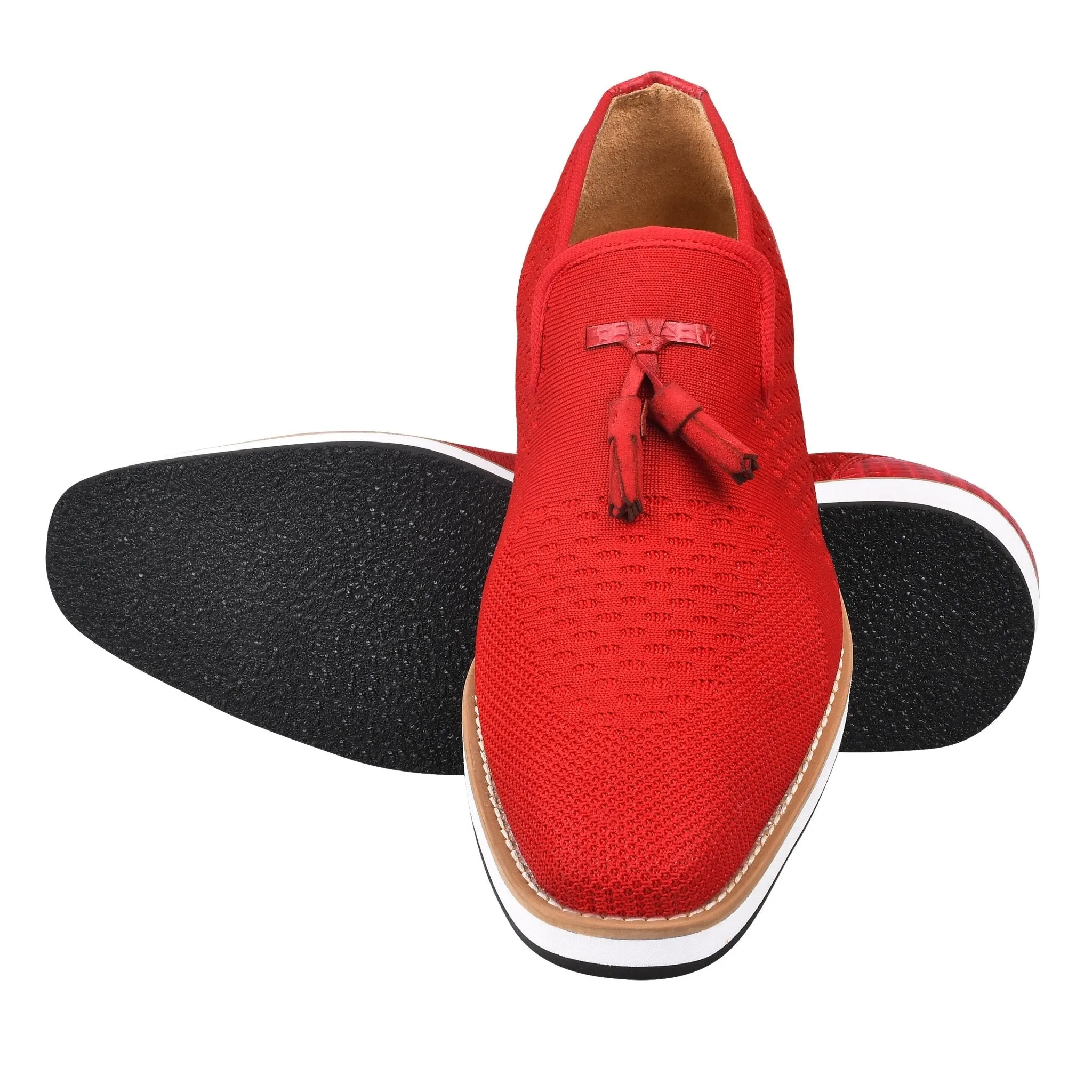 Jean Leather Textile Casual Loafers