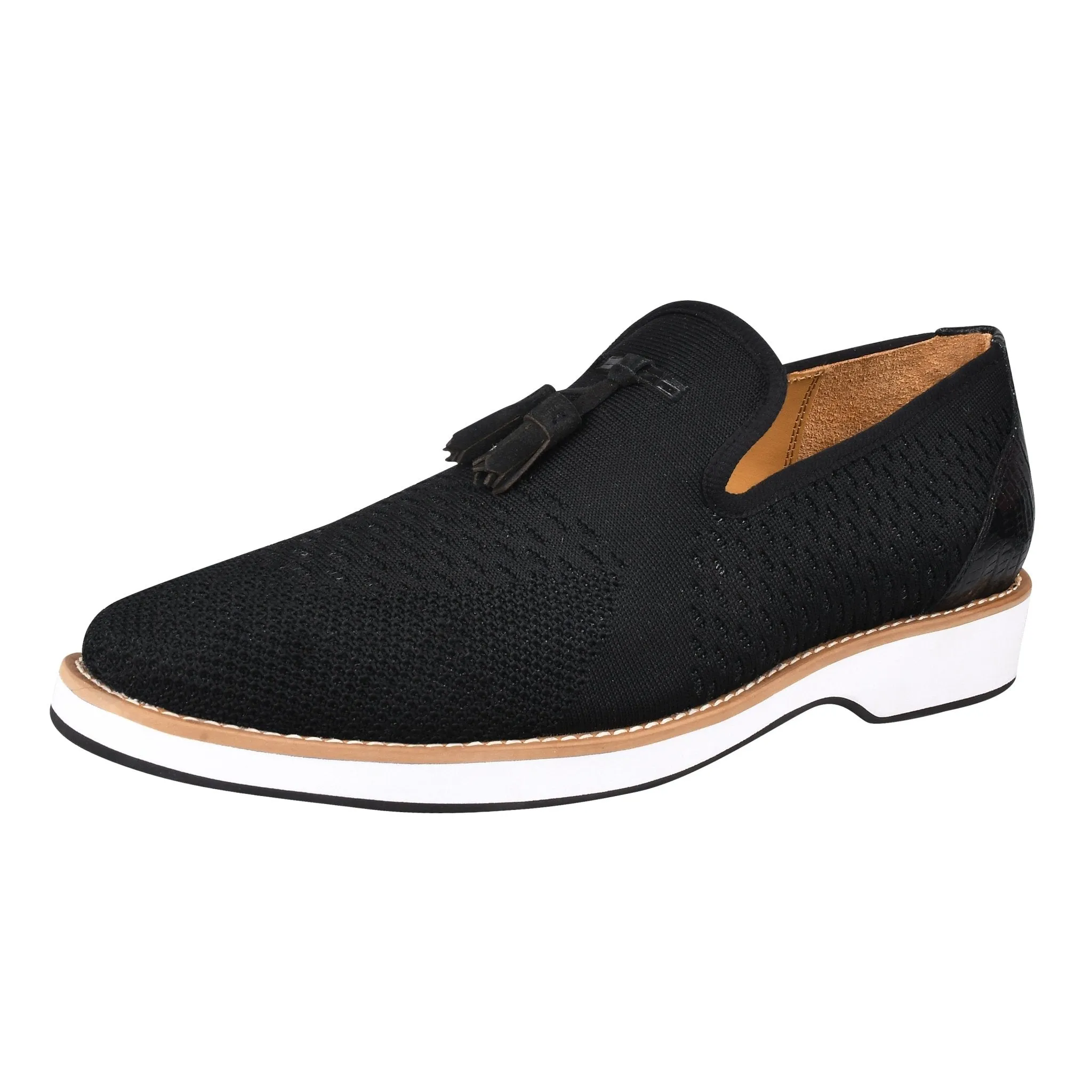 Jean Leather Textile Casual Loafers