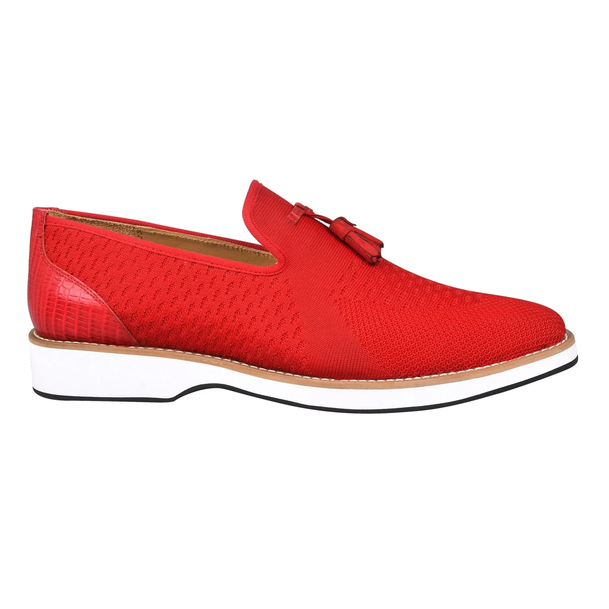 Jean Leather Textile Casual Loafers