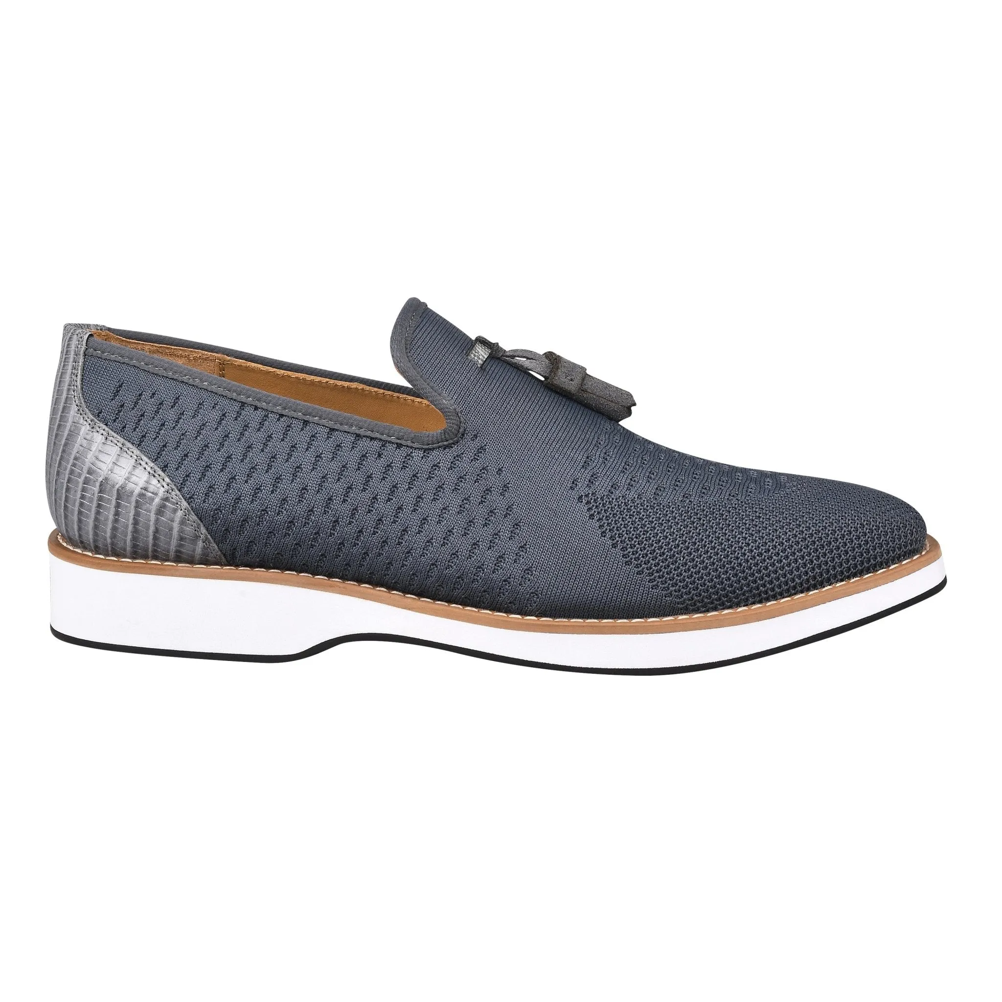 Jean Leather Textile Casual Loafers