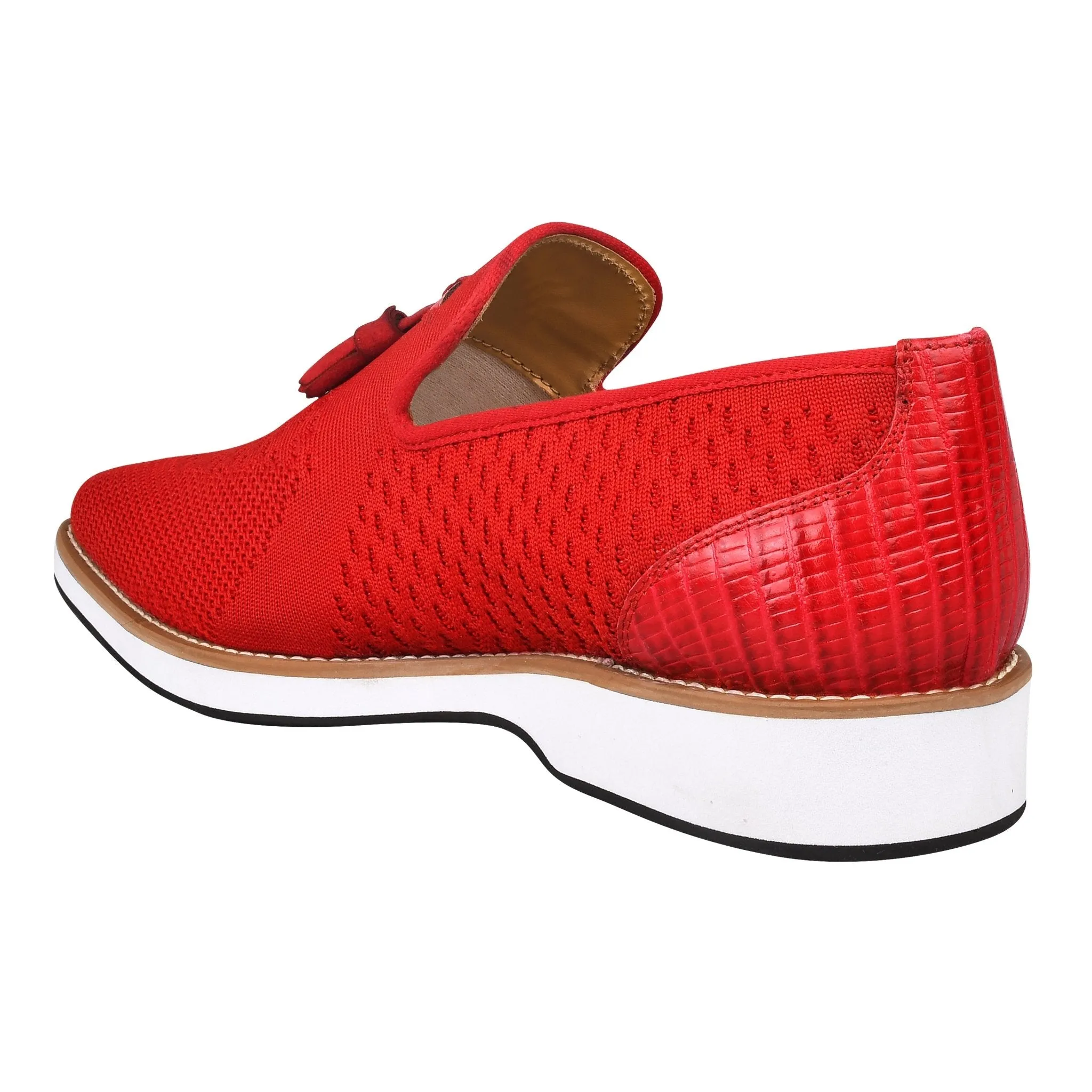 Jean Leather Textile Casual Loafers