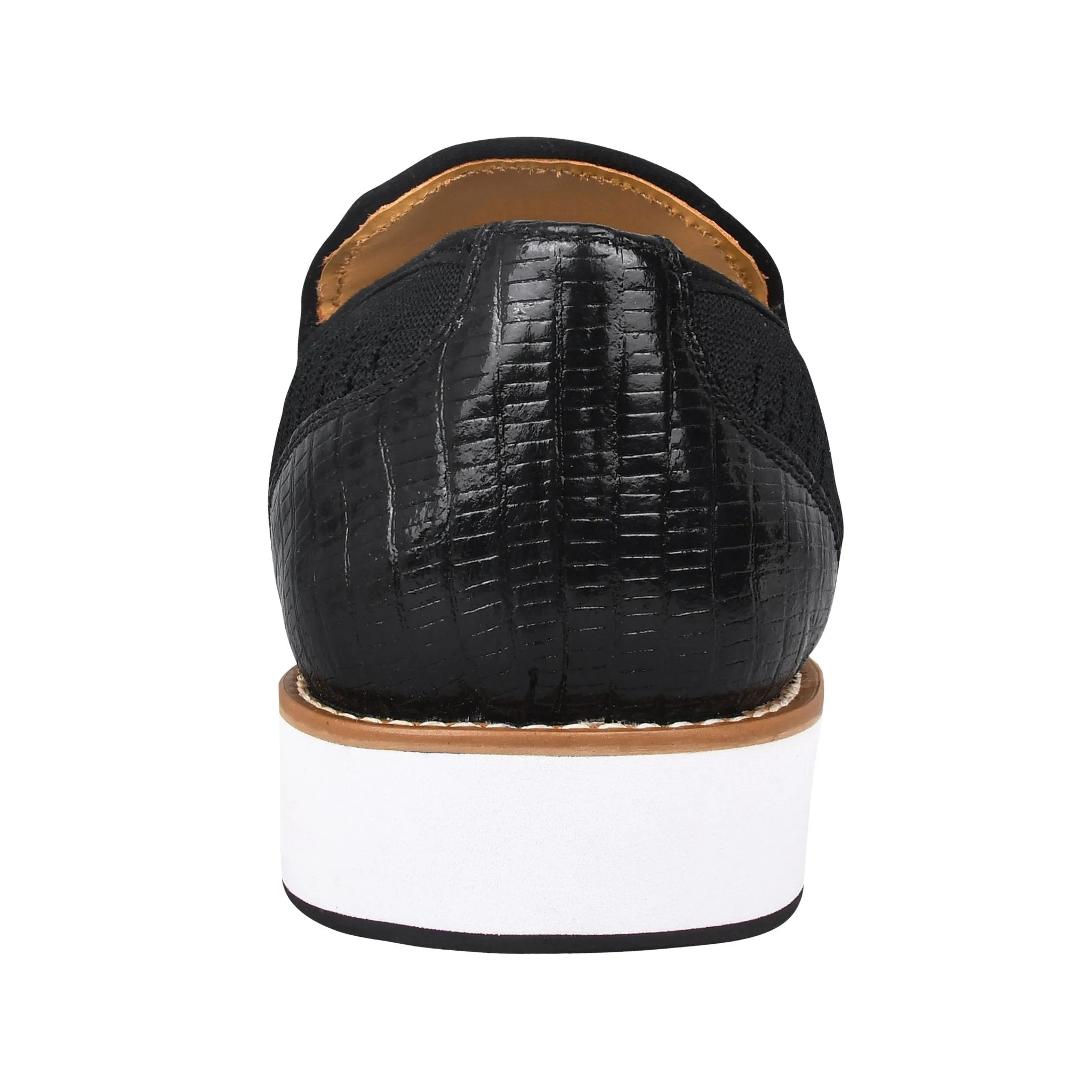 Jean Leather Textile Casual Loafers