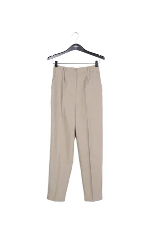 Khaki tapered-fit pants