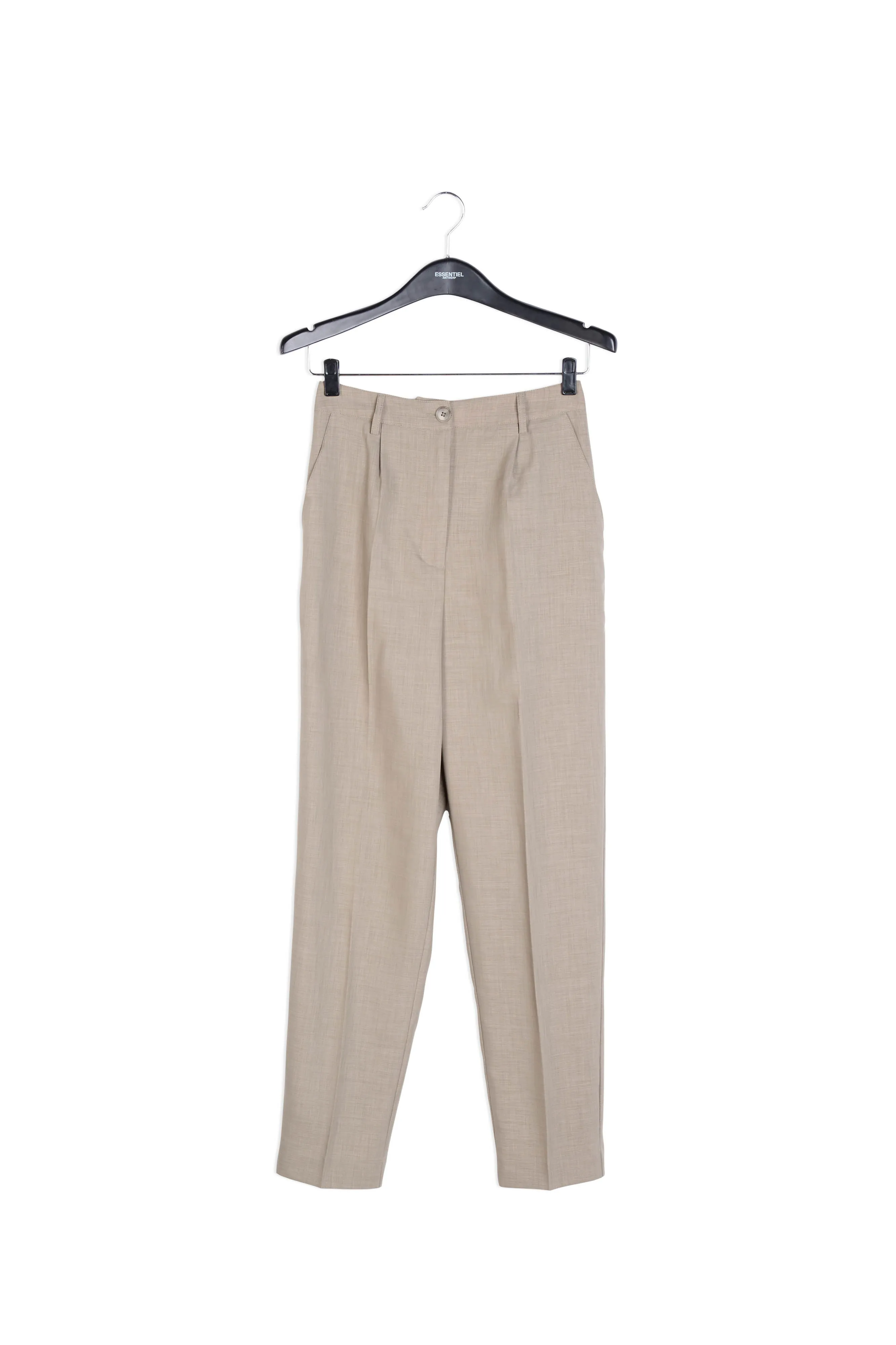Khaki tapered-fit pants