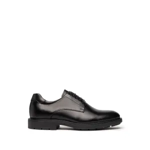 NEROGIARDINI MEN LEATHER LACE-UPS IN BLACK