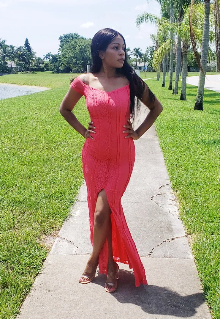 Night Out Lace Maxi Dress