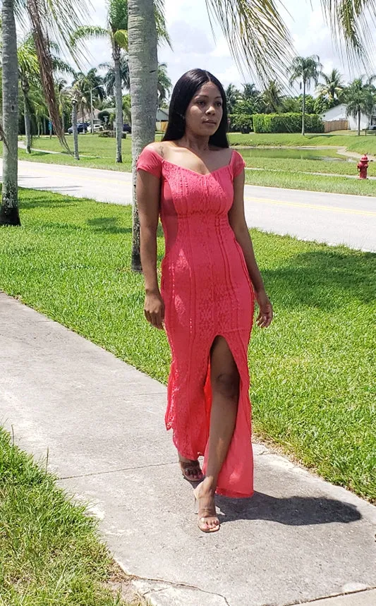 Night Out Lace Maxi Dress