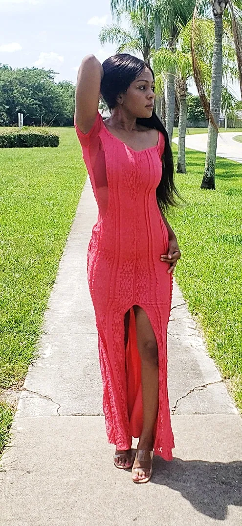 Night Out Lace Maxi Dress