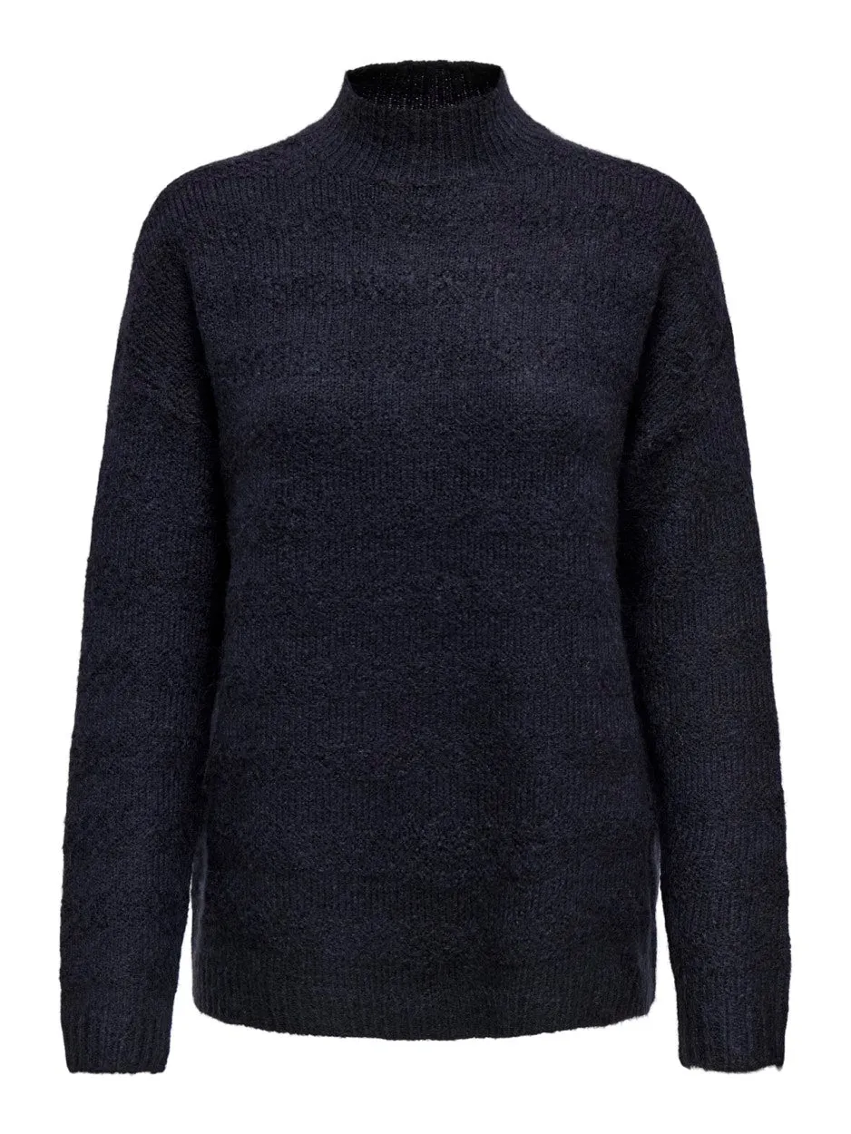 Onlklarisa Life Ls Highneck Bf Knt - Navy