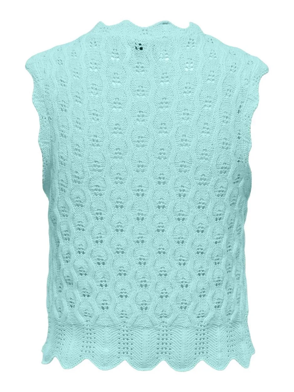 Onlluna Life Sl O-neck Tank Nca Knt - Lichtblauw