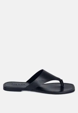 Orofer Soft Leather Luxury Thong Flats
