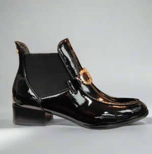 Patrizio Como Ladies Boots Black Patent Boots Aubonne/Nero sale