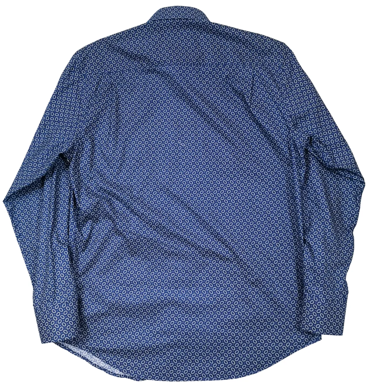 ROSSINI LS Navy Paisley Pattern Shirt