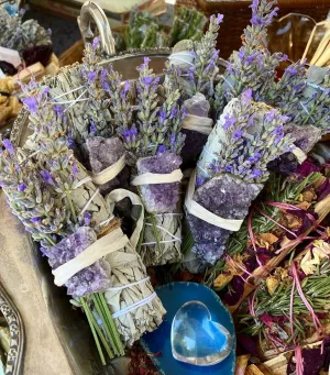 Sage, Lavender & Amethyst Smudge Bundle