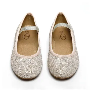 Soft Gold Glitter Ballerina Flats