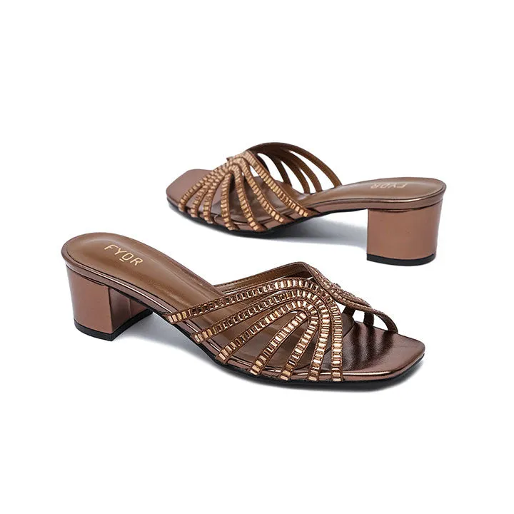 Square Diamante Heeled Sandal HL 122