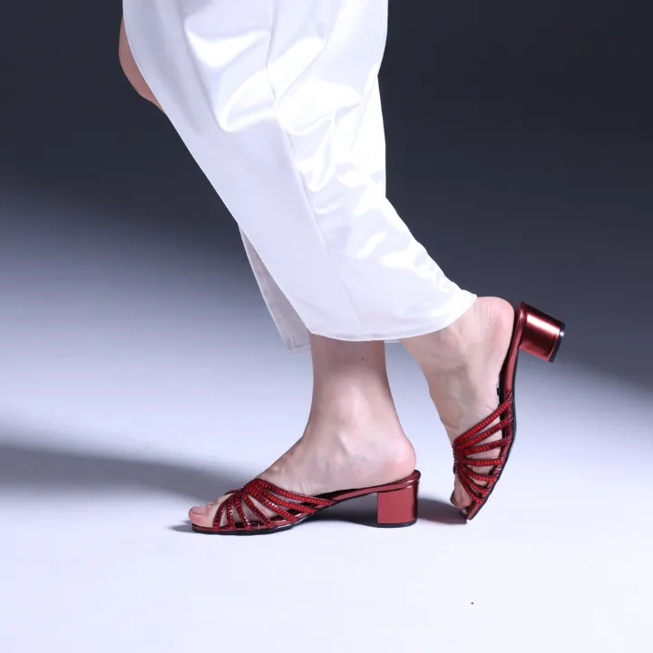 Square Diamante Heeled Sandal HL 122