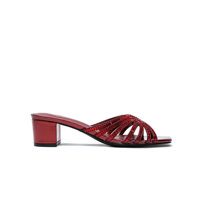 Square Diamante Heeled Sandal HL 122