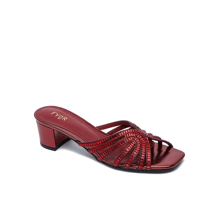 Square Diamante Heeled Sandal HL 122