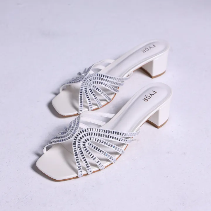Square Diamante Heeled Sandal HL 122