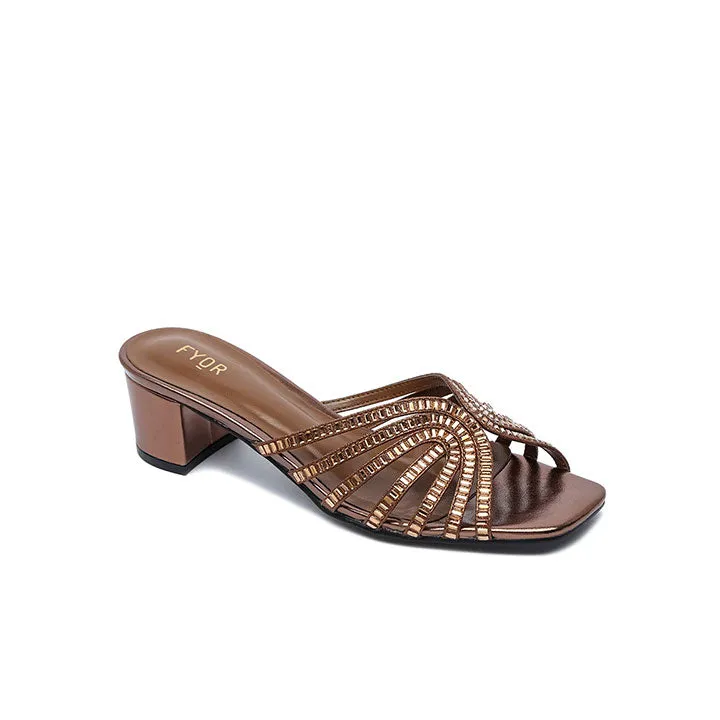 Square Diamante Heeled Sandal HL 122