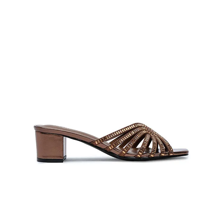 Square Diamante Heeled Sandal HL 122